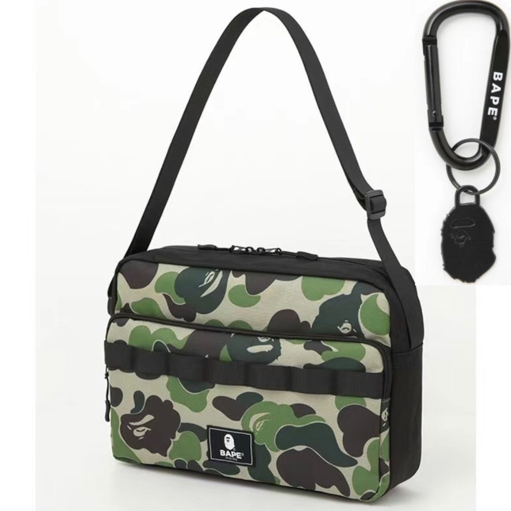 A Bathing Ape crossbody bag with key chain